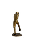 Vintage Brass Running American Football Player
