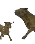 Vintage Brass Bull Figurines – Pair of Mid-Century Modern Bulls