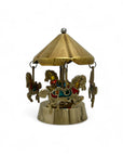 Vintage Brass Enesco Music Horse Carousel