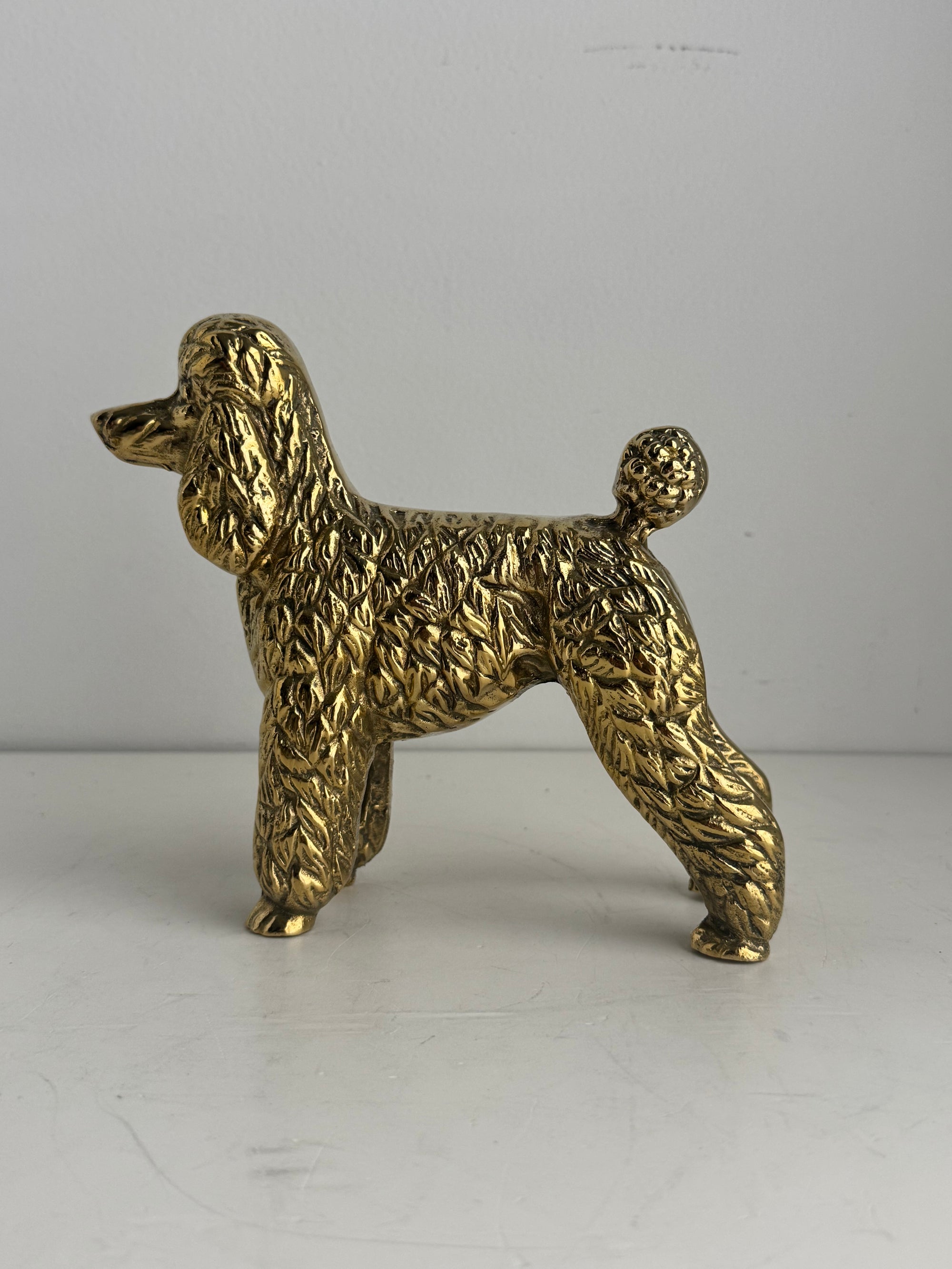 Vintage Brass Poodle