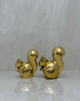 Vintage Brass MCM Squirrels-A Pair