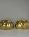 Rare Vintage Brass Chubby Rabbits-A Pair