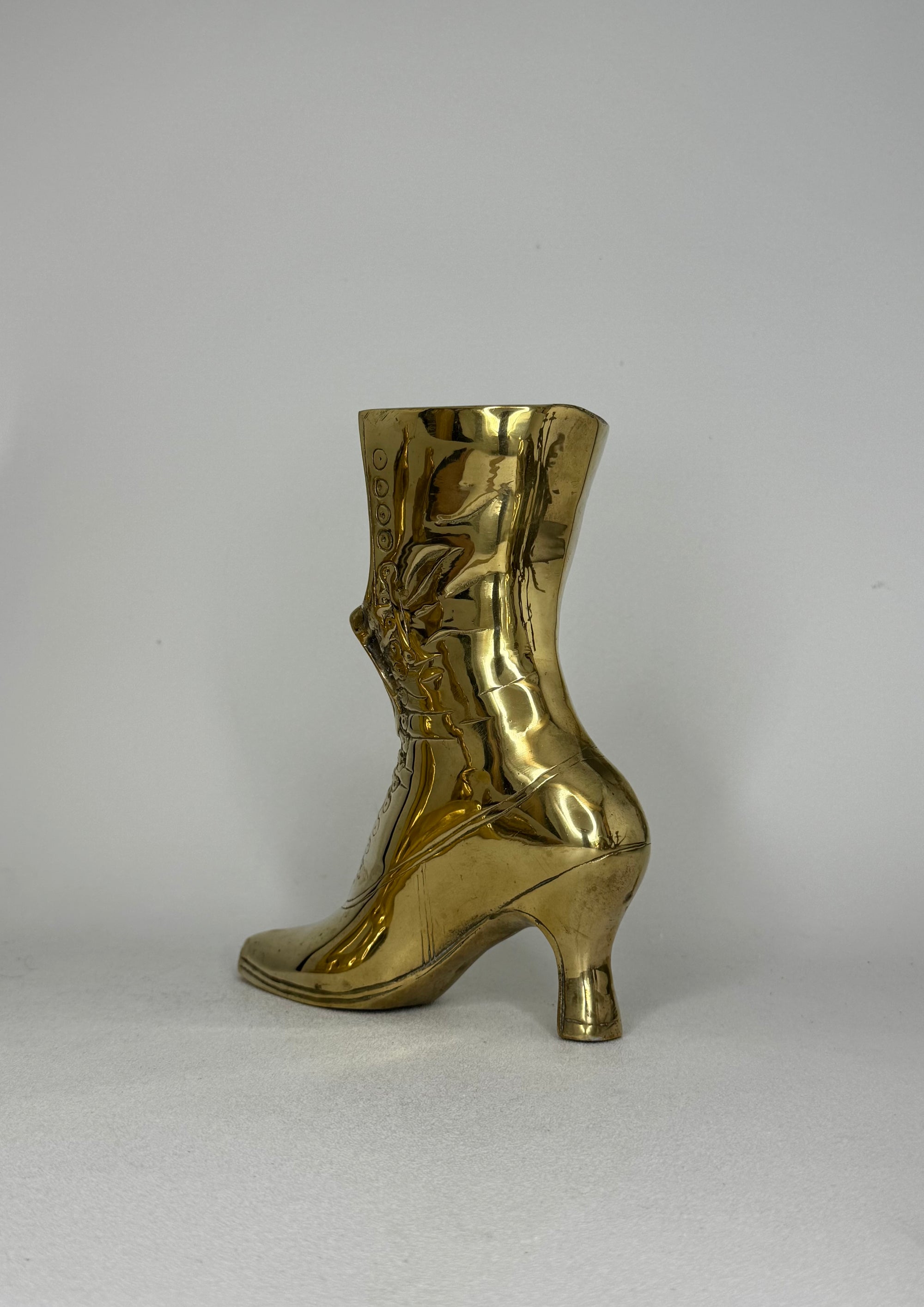 Vintage Brass Witches Boot
