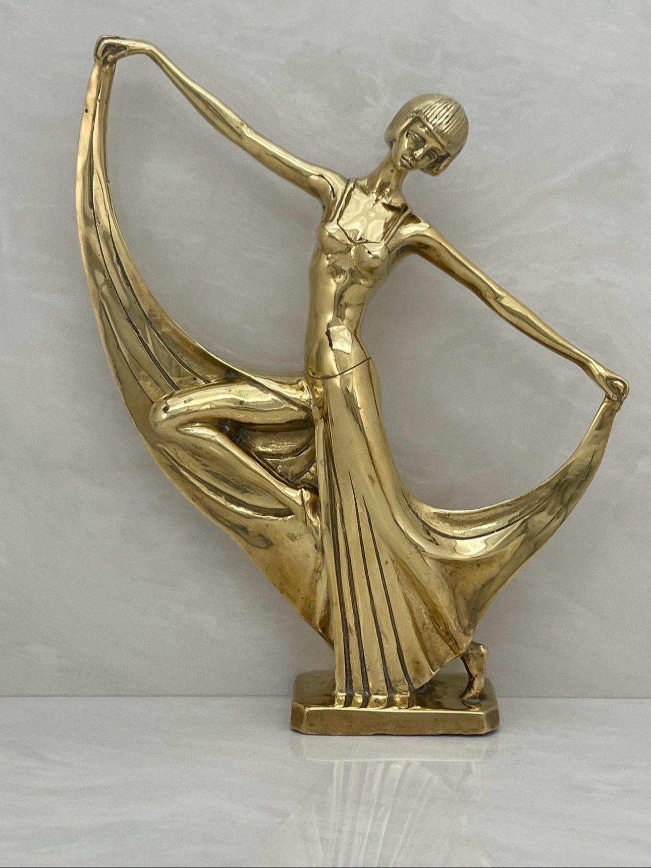 Vintage Brass Lady Dancer