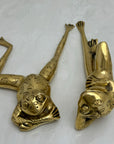 Long Legged Brass Frogs-A Pair