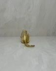 Vintage Brass Crouching Jaguar