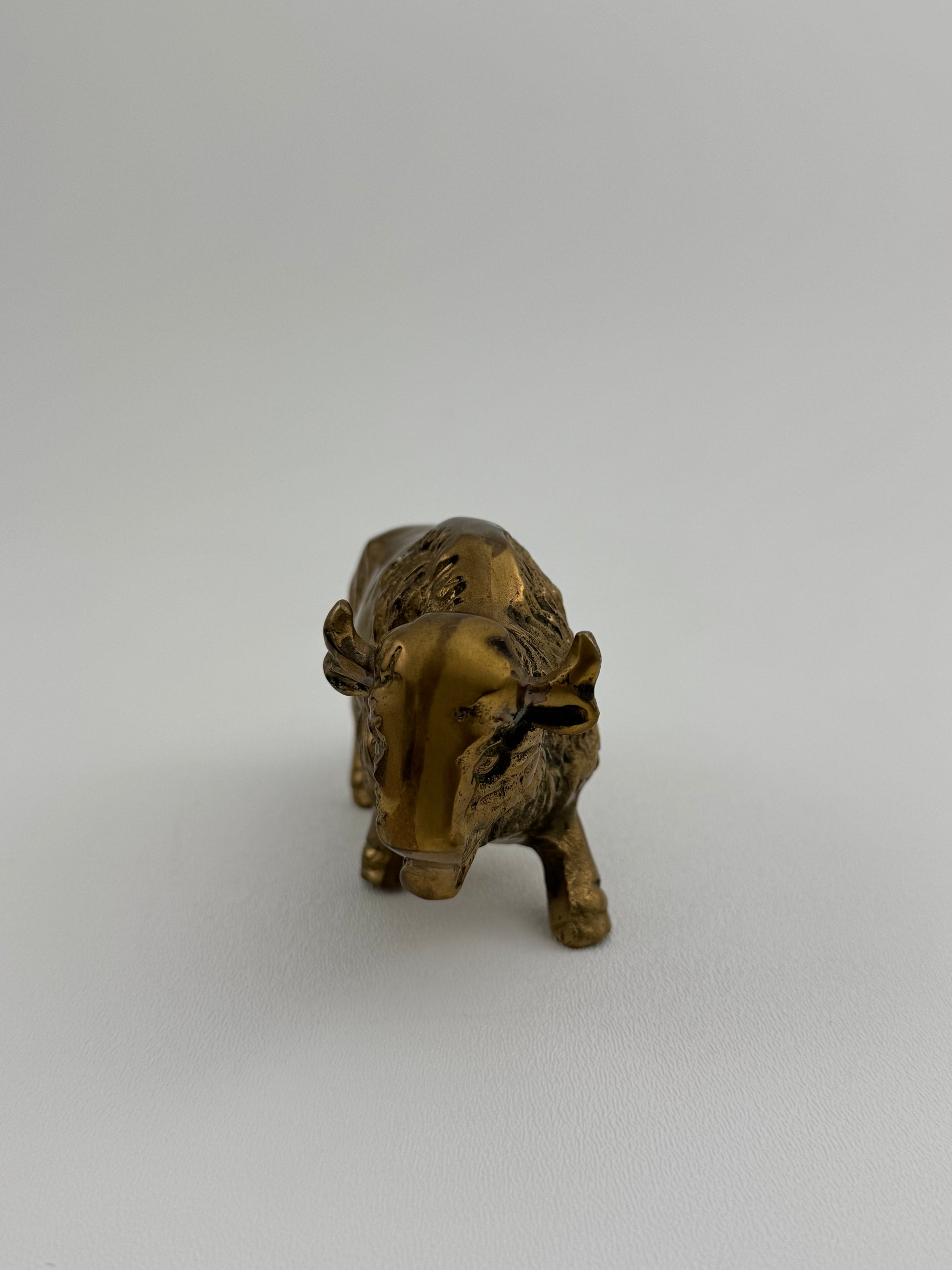 Vintage Brass Bison