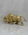 Vintage Brass Charging Bull