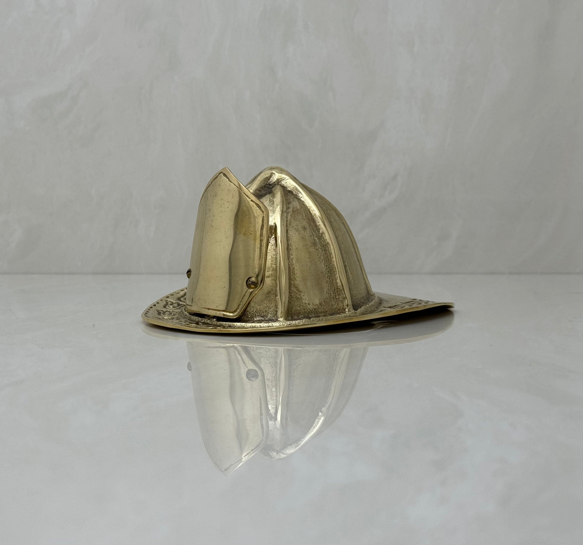 Vintage Brass Fireman’s Hat-A Figurine