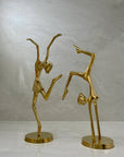 Vintage Brass Gymnasts- A Pair