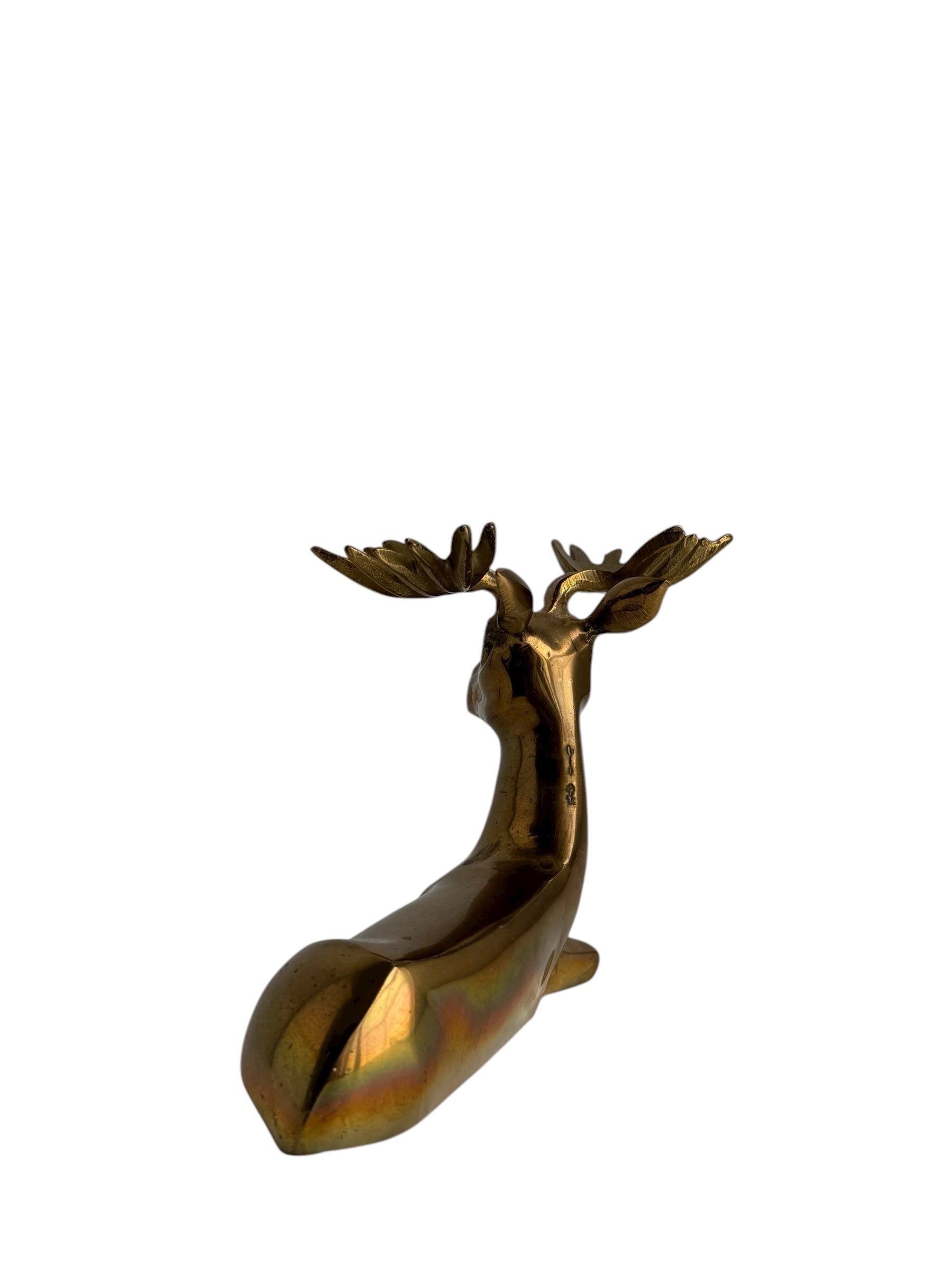 Vintage Brass Reindeer Sculpture