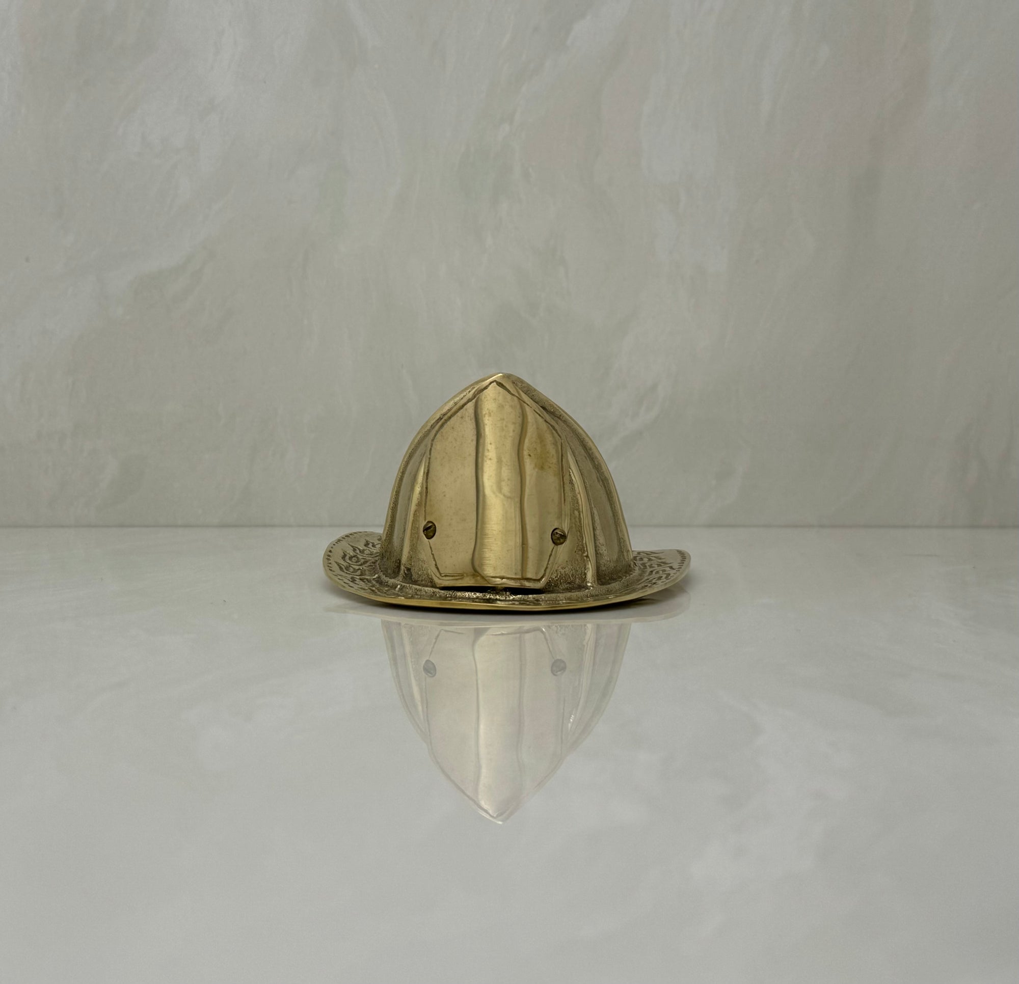 Vintage Brass Fireman’s Hat-A Figurine