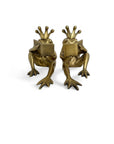 Bronze Frog Prince Bookends-A Pair