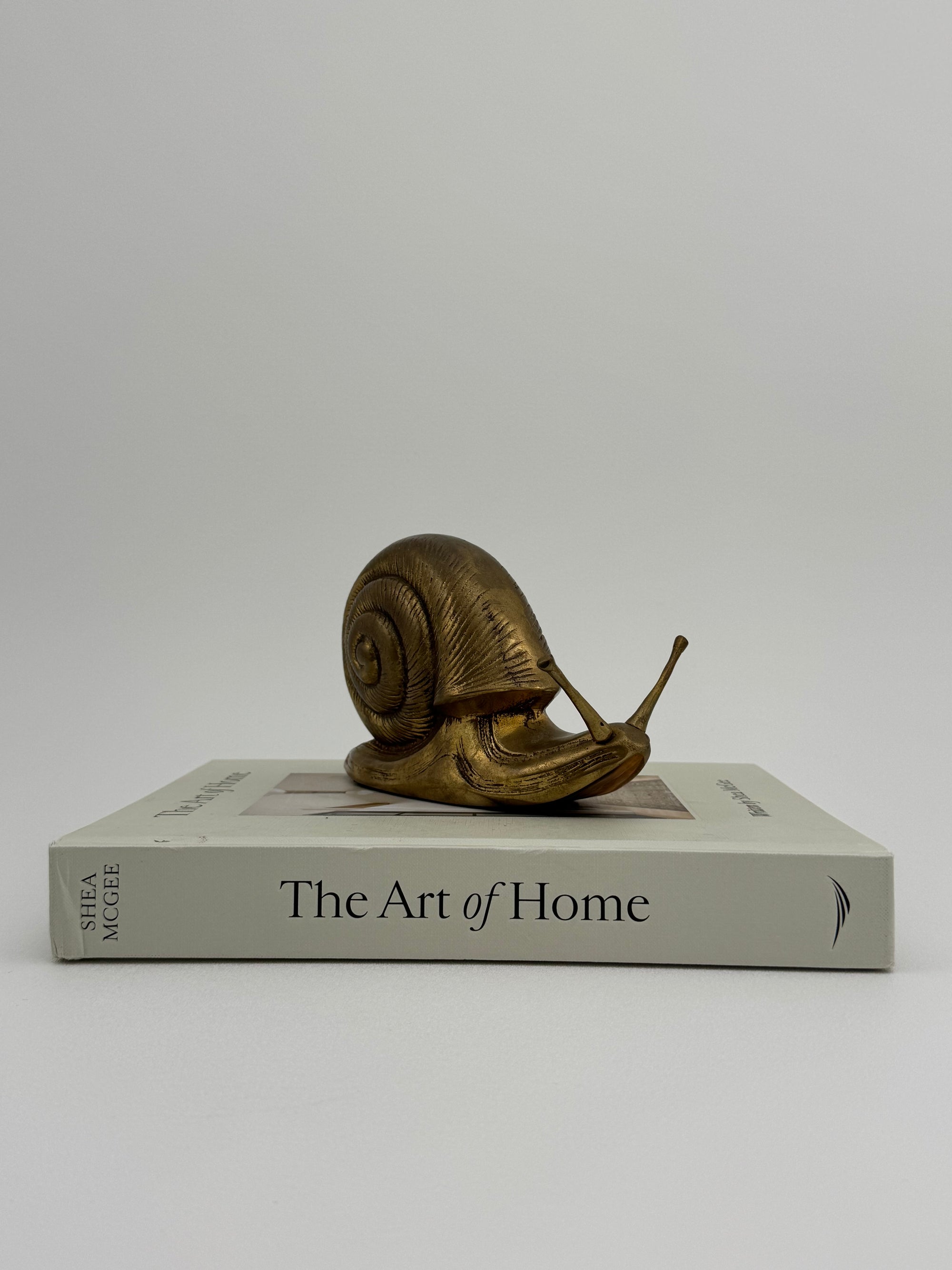 Vintage MCM Brass Snail