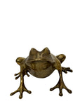 Vintage Brass Frog Figurine – Mid-Century Modern Toad Sculpture | Hollywood Regency Paperweight