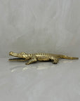 Large Vintage Brass Alligator