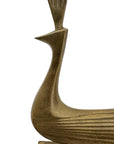 Rare Vintage Brass Peacock Statue – Mid-Century Elegance