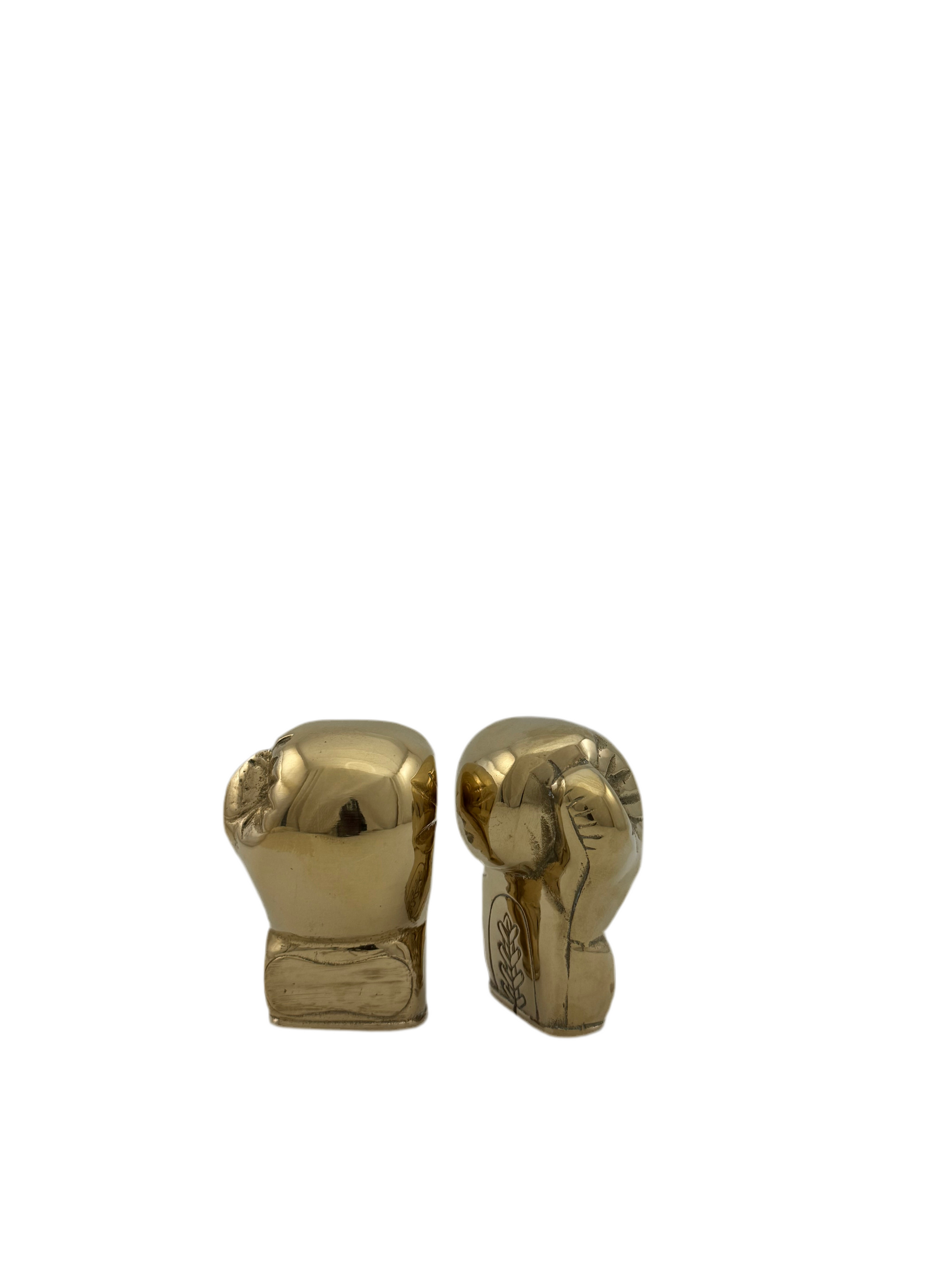 Two Small Vintage Brass Boxing Gloves