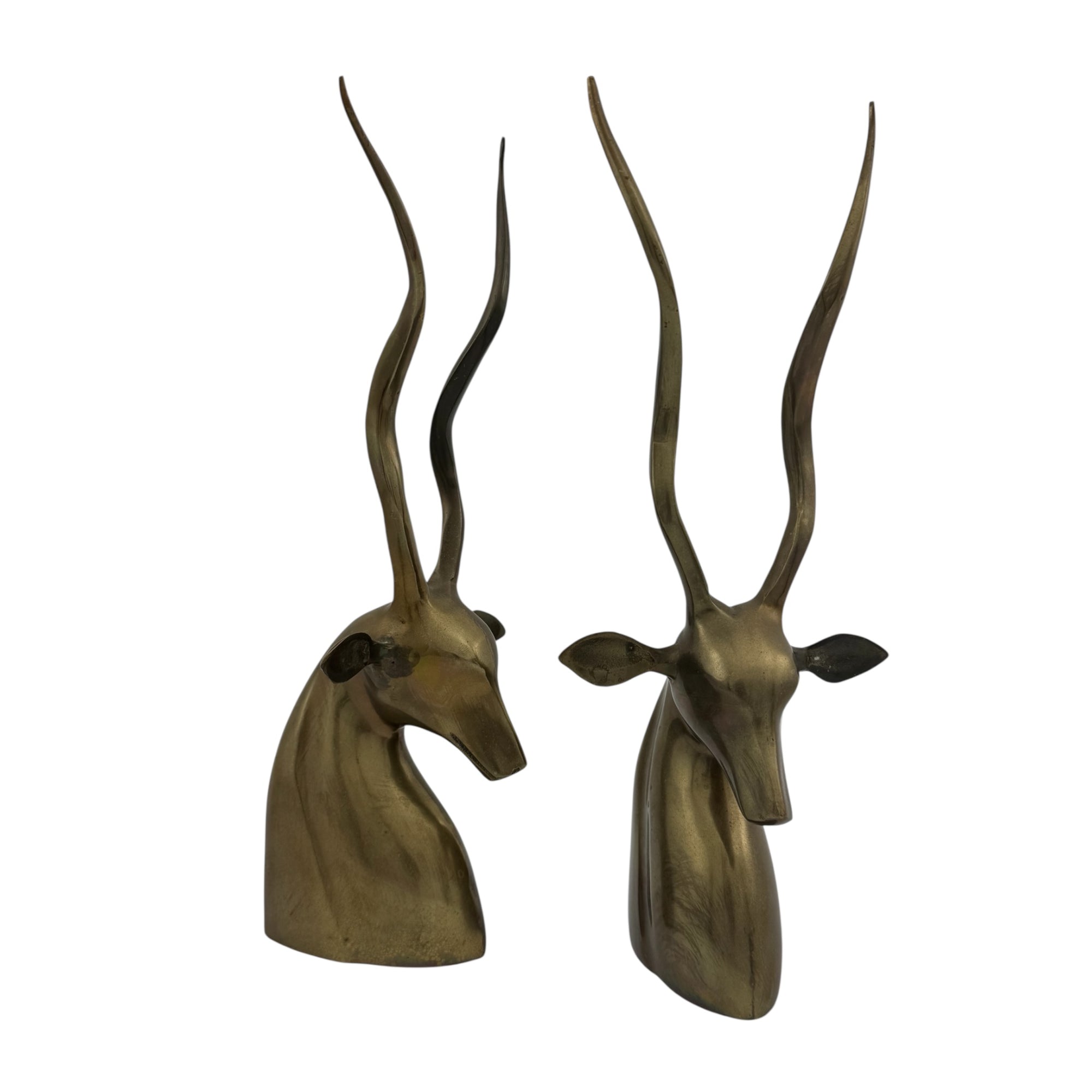 Vintage Brass Antelopes- A  Pair