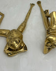 Long Legged Brass Frogs-A Pair