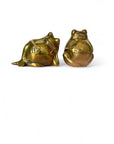 Vintage Brass Big Belly Retro Frogs- A Pair