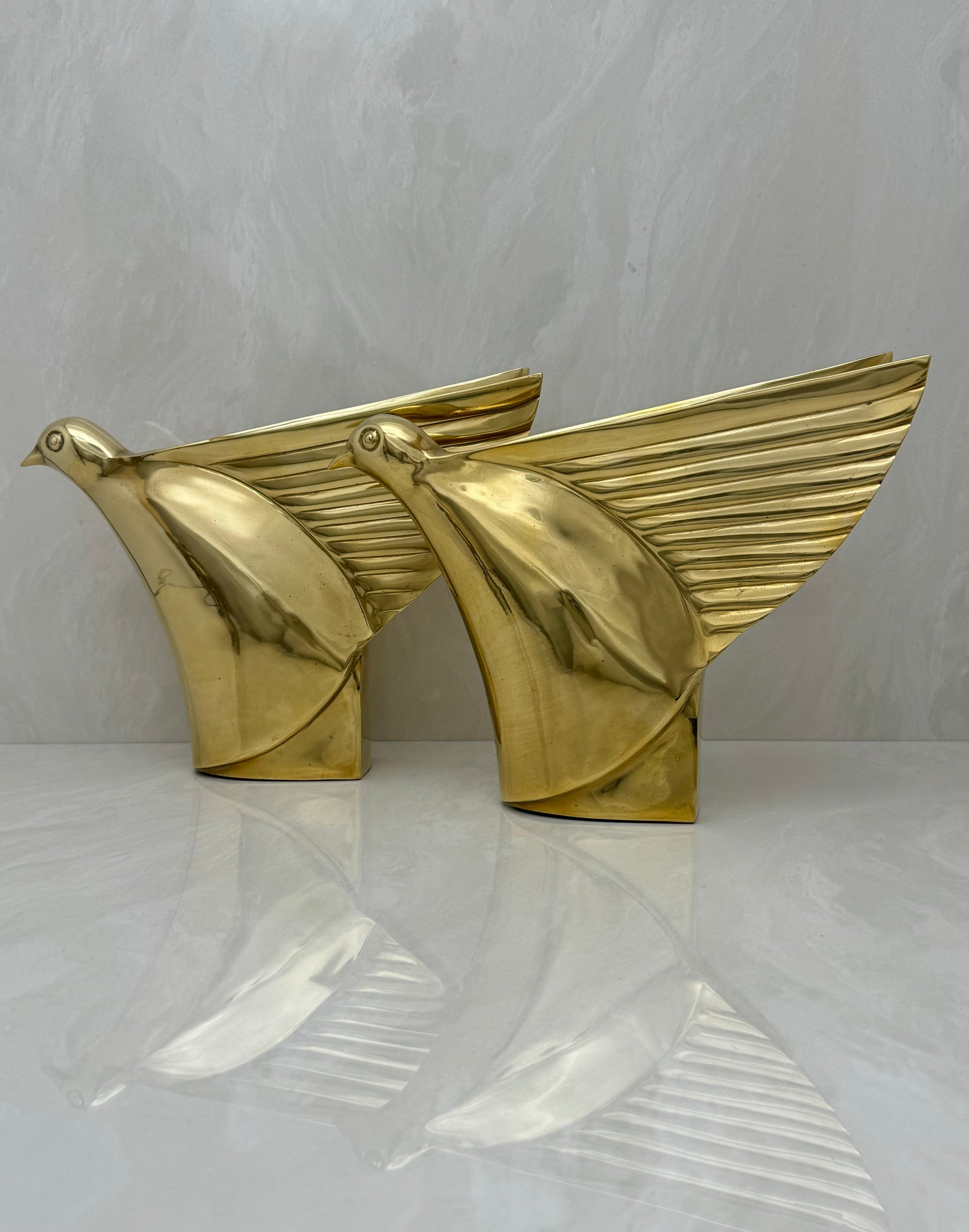 Dolbi Cashier Brass Birds-A Pair