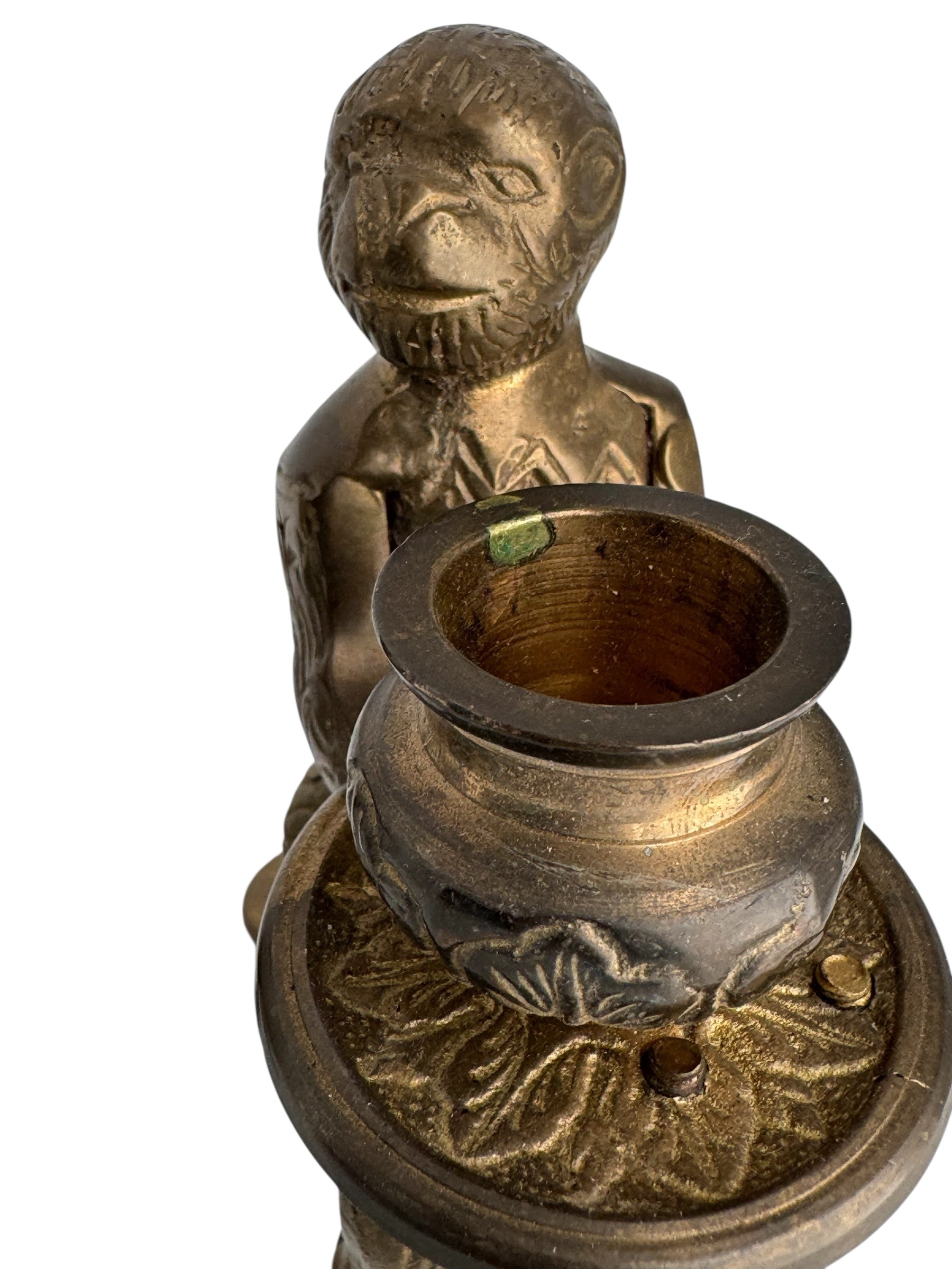 Vintage Brass Monkey Candle Holders