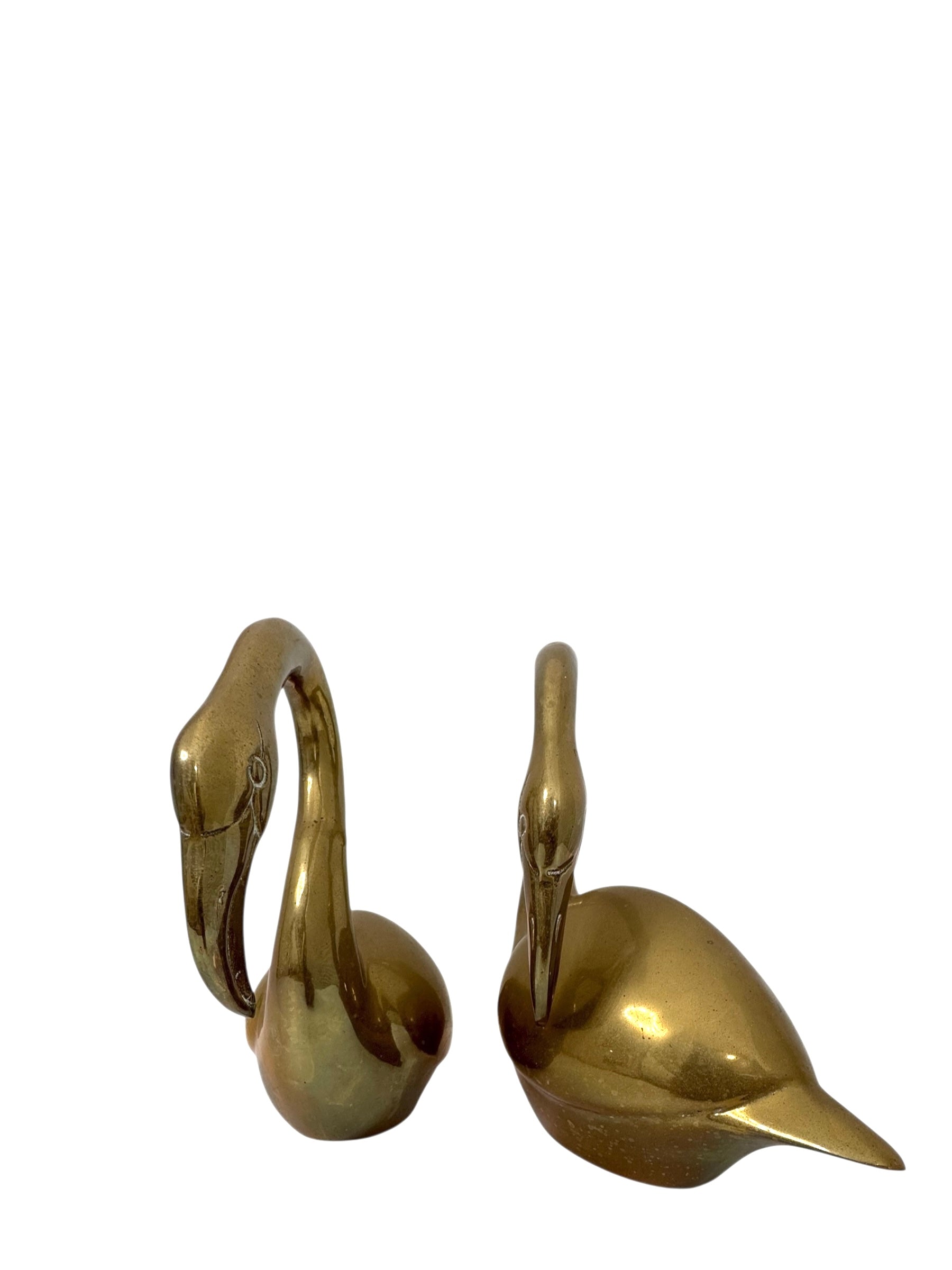 Vintage Brass Flamingo Pair | Mid-Century Sculptural Birds | Made in Korea