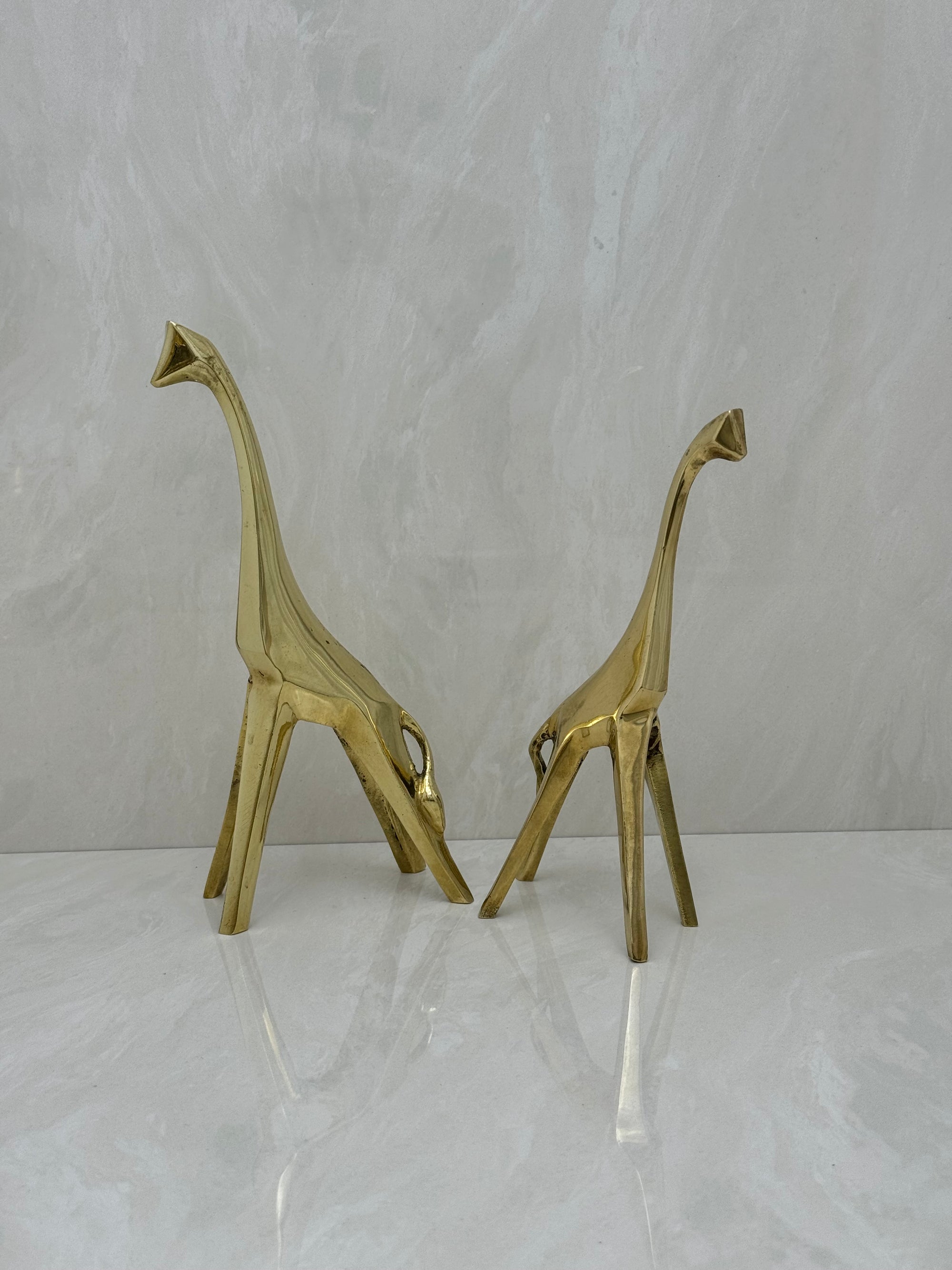 Vintage Brass Giraffes-A Pair