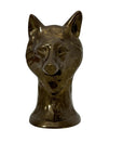 Vintage Brass Wolf Coin/Wish Bank