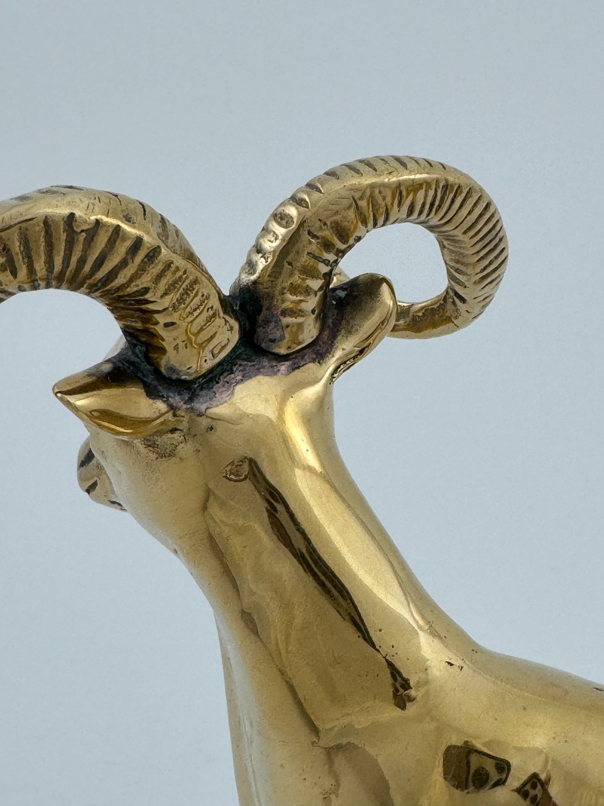 Vintage Brass Rams-A Pair