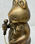 Vintage Brass Frog with Microphone