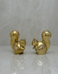 Vintage Brass Adorable Squirrels-A Pair