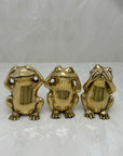 Vintage Morality Frogs Hear, Speak, See No Evil- A Set of Three