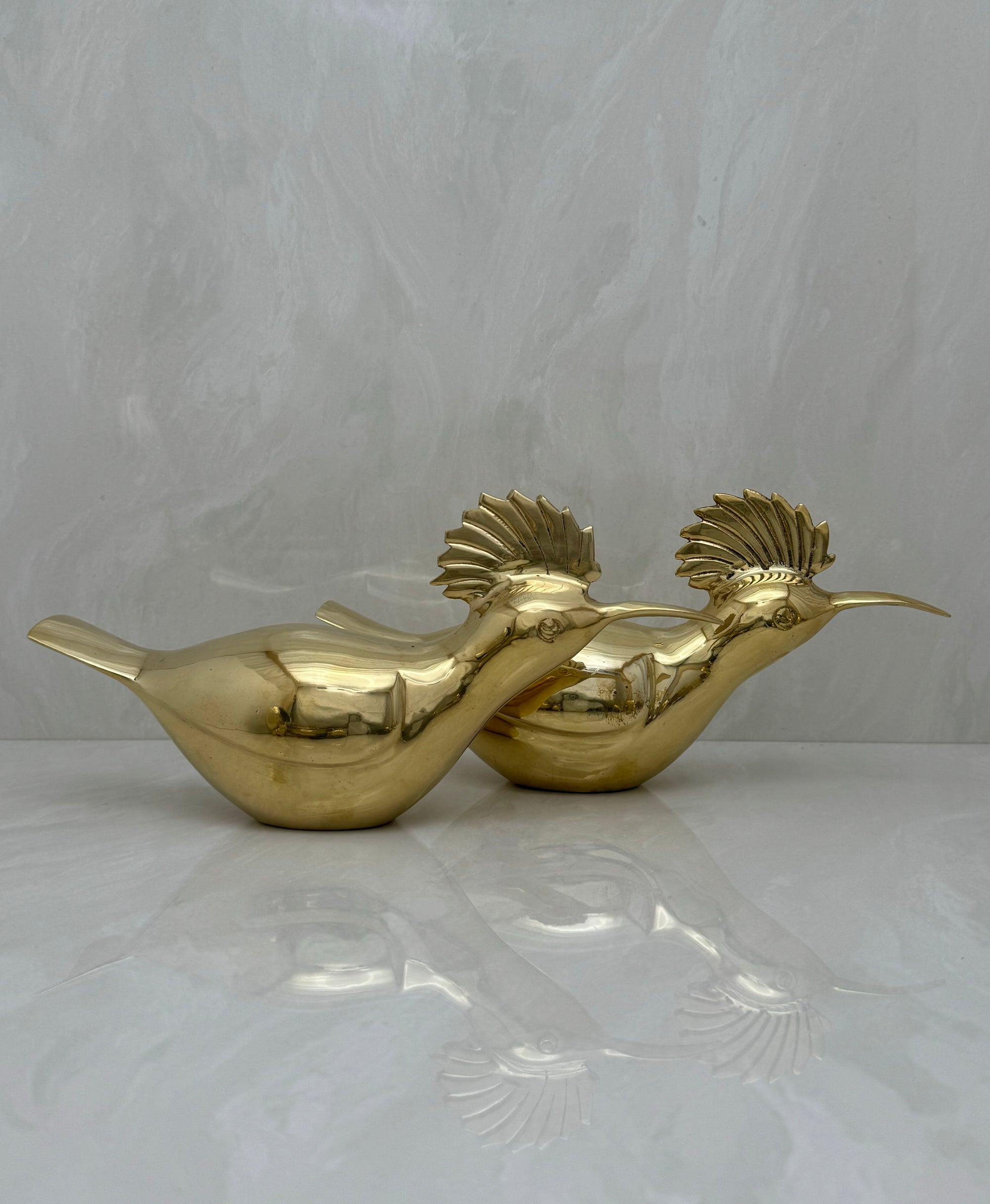 Vintage brass Birds-A Pair