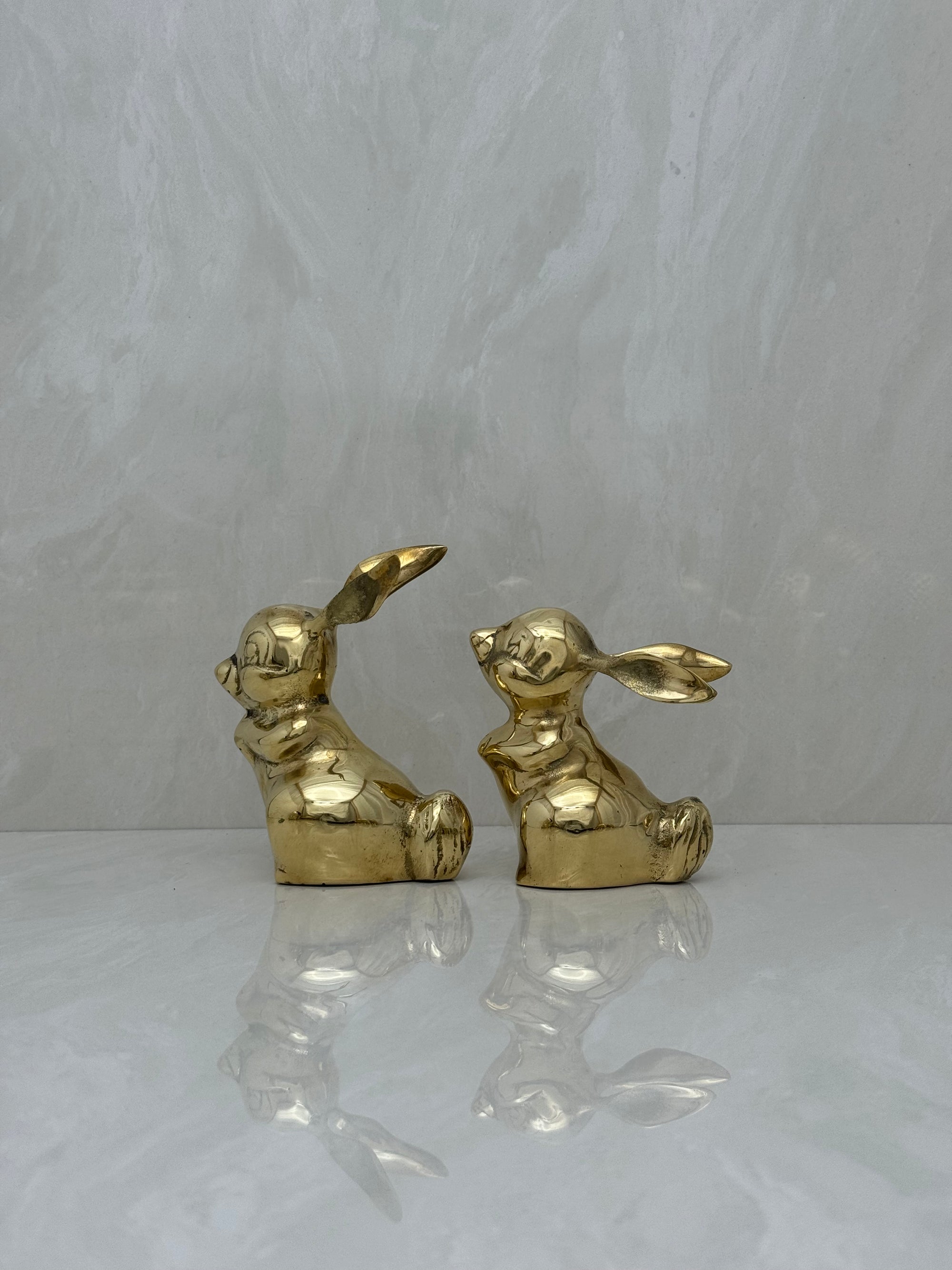 Vintage Brass Bunnies- A Pair