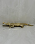 Large Vintage Brass Alligator