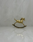 Vintage Brass Rocking Horse Figurine