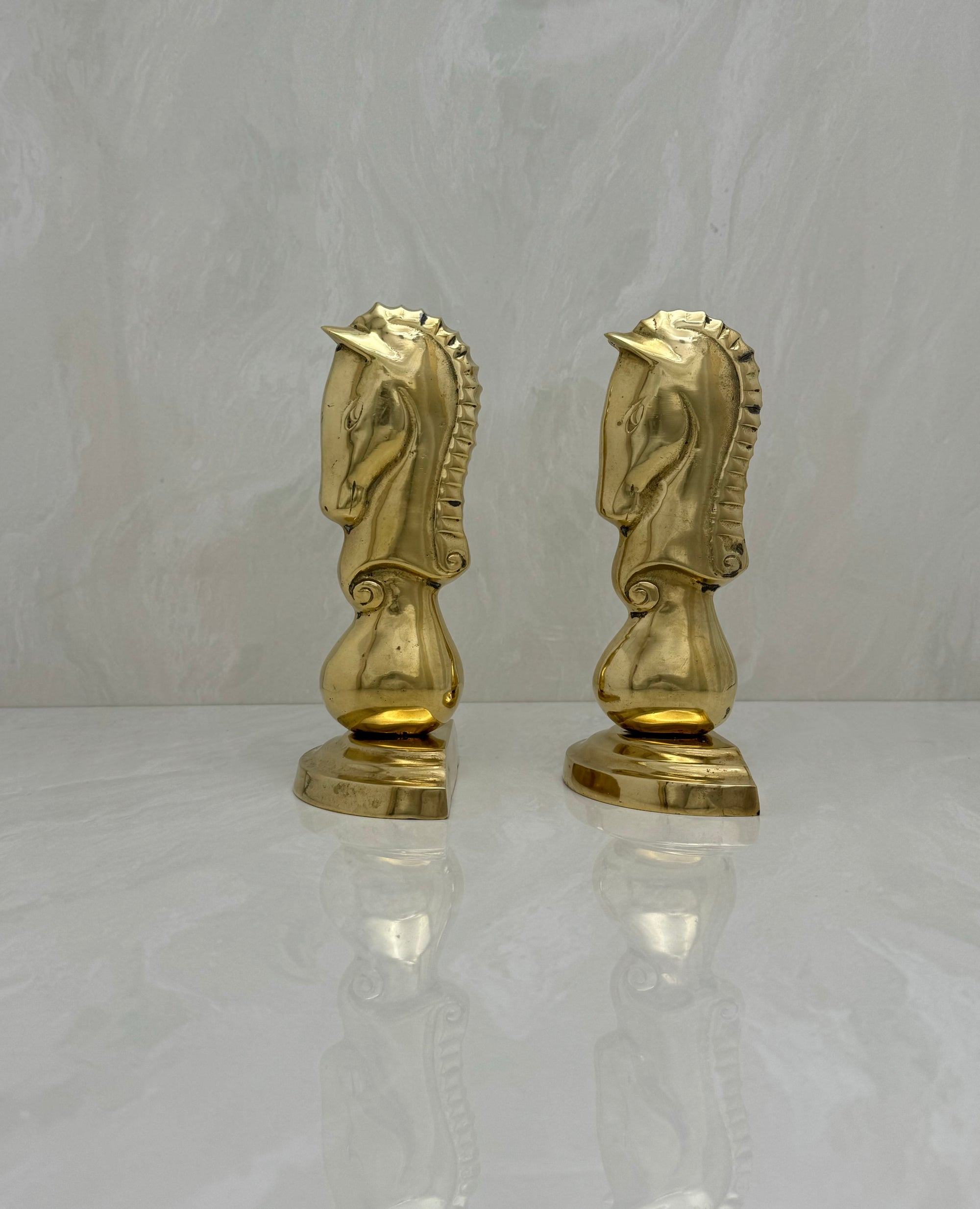 Vintage Brass Horse Bookends-A Pair