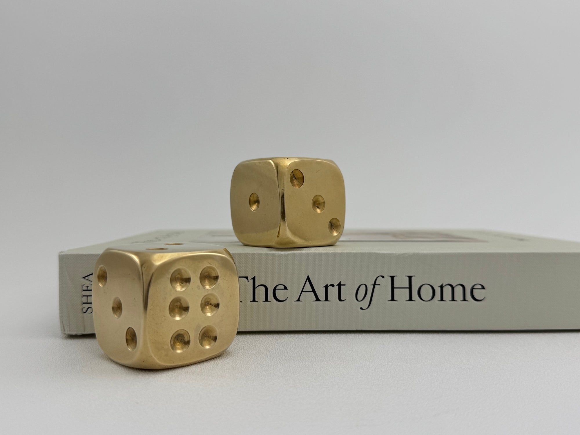 Vintage Brass Dice-A Pair