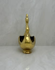 Vintage Brass Swan Planter