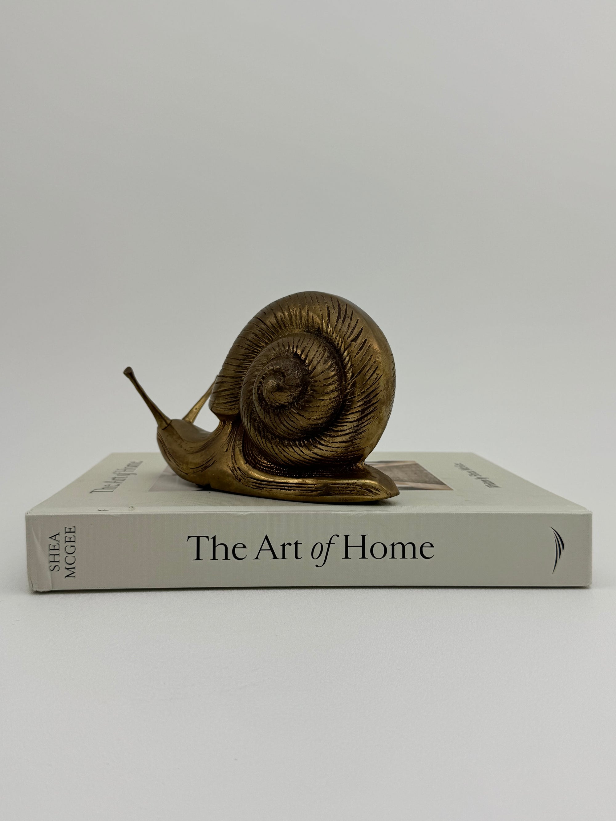 Vintage MCM Brass Snail
