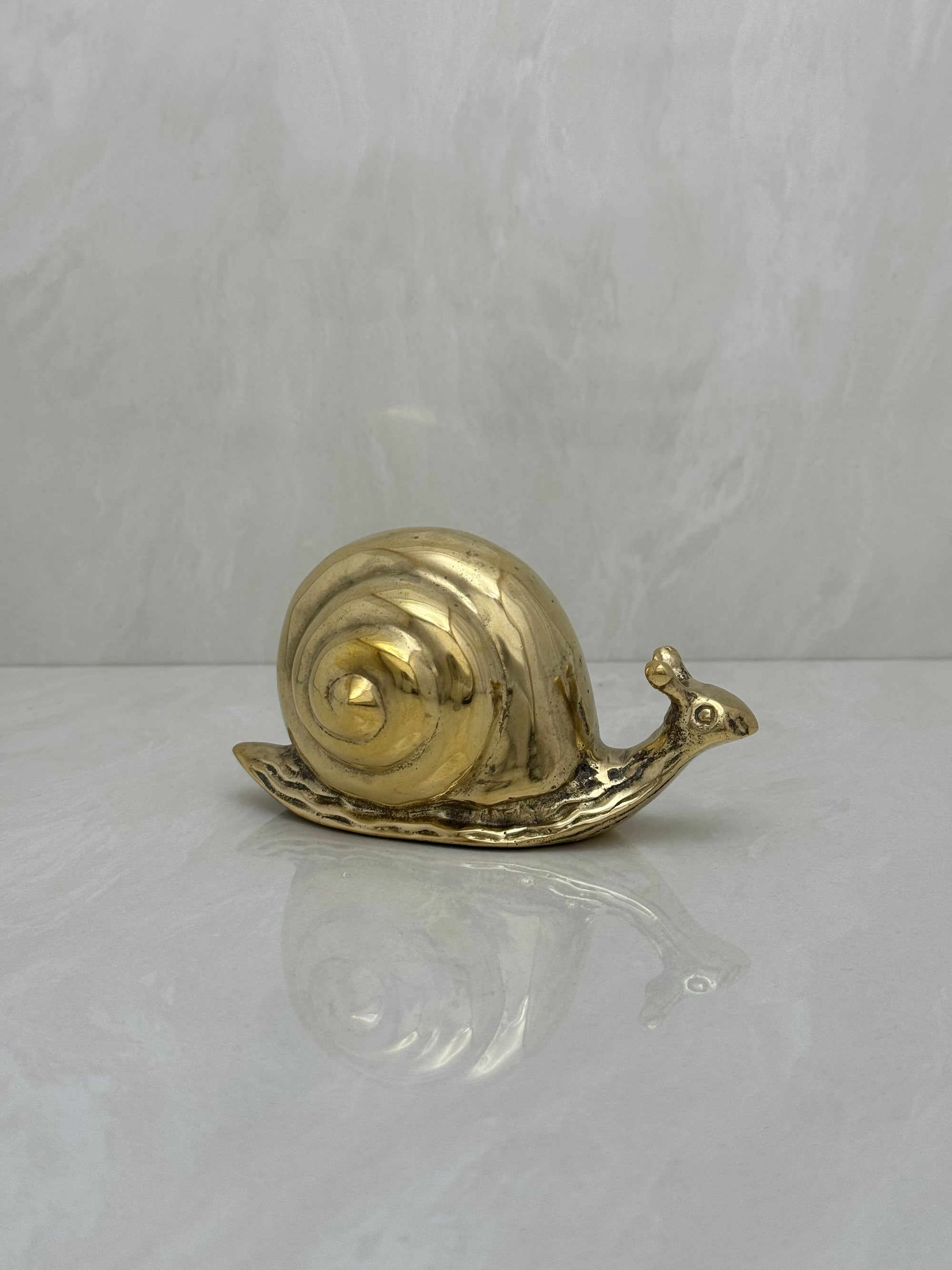 Vintage Brass Snail-5 inches Long