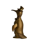 Vintage Brass Penguin Conductor with Baton – Whimsical Dapper Sculpture