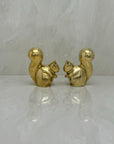 Vintage Brass Adorable Squirrels-A Pair