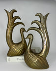 Vintage Brass Peacocks pair by Frederick Cooper