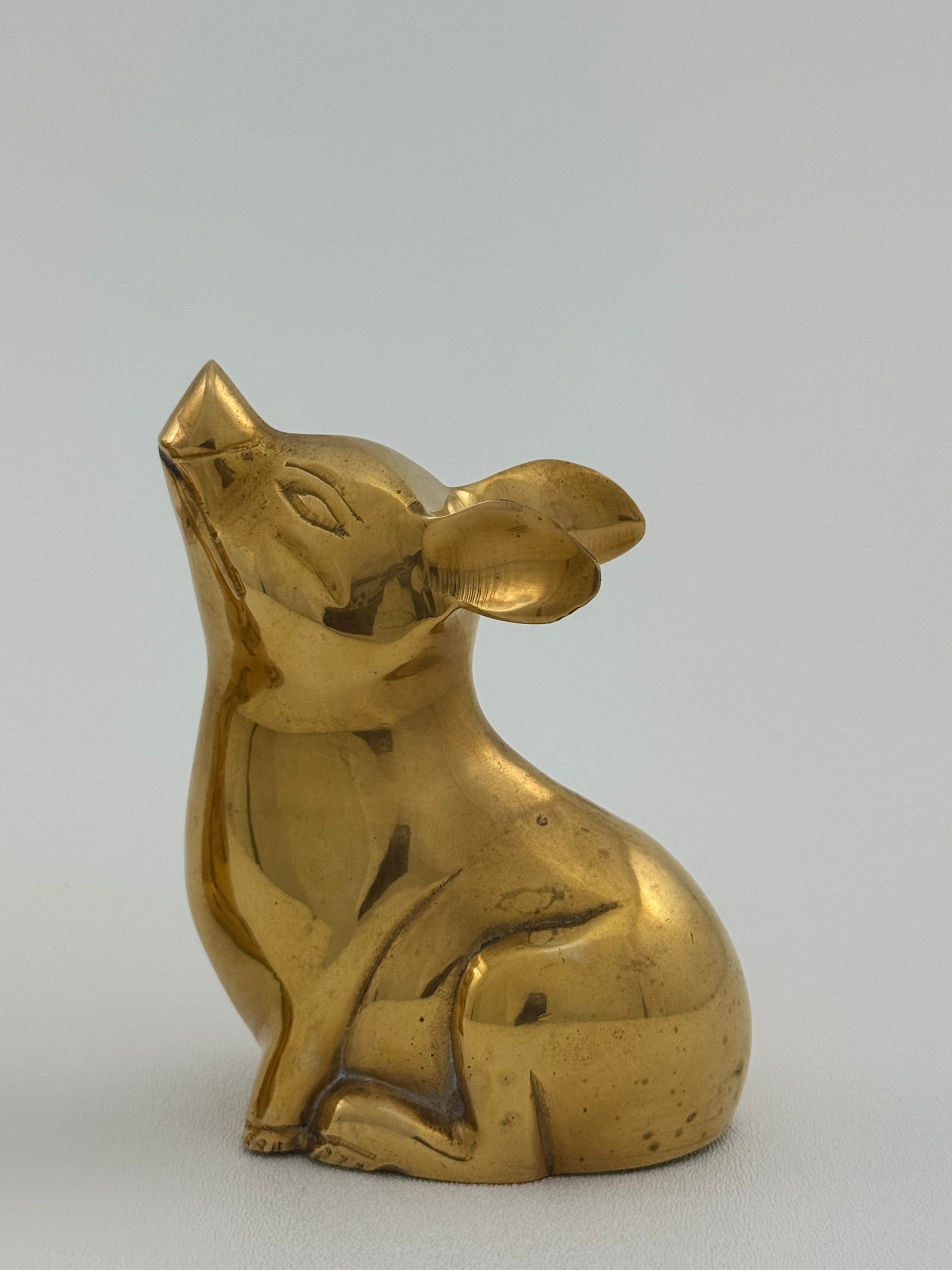 Vintage Brass Romeo and Juliet Pigs-A Pair