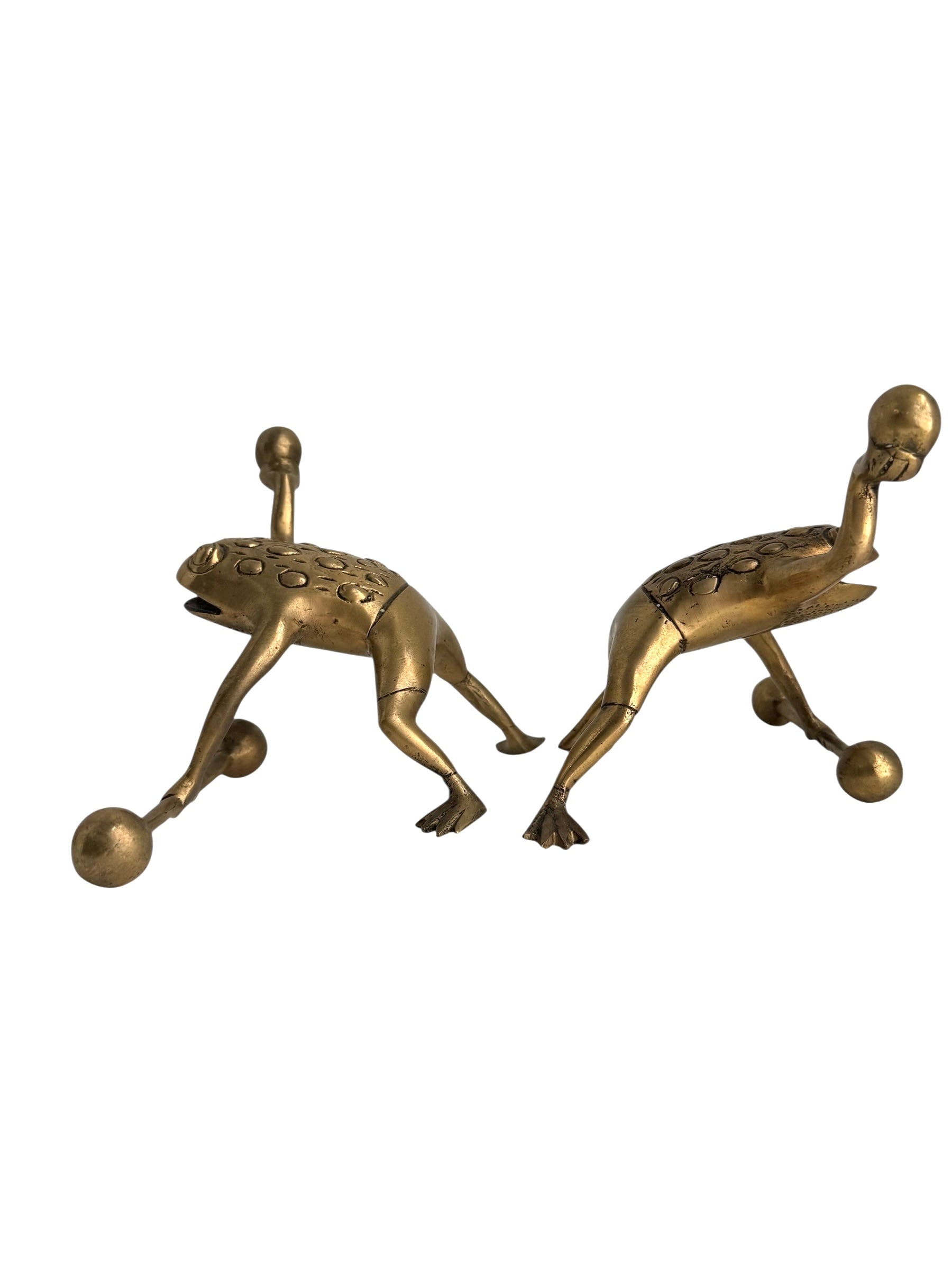 Vintage Brass Workout Frogs-A Pair