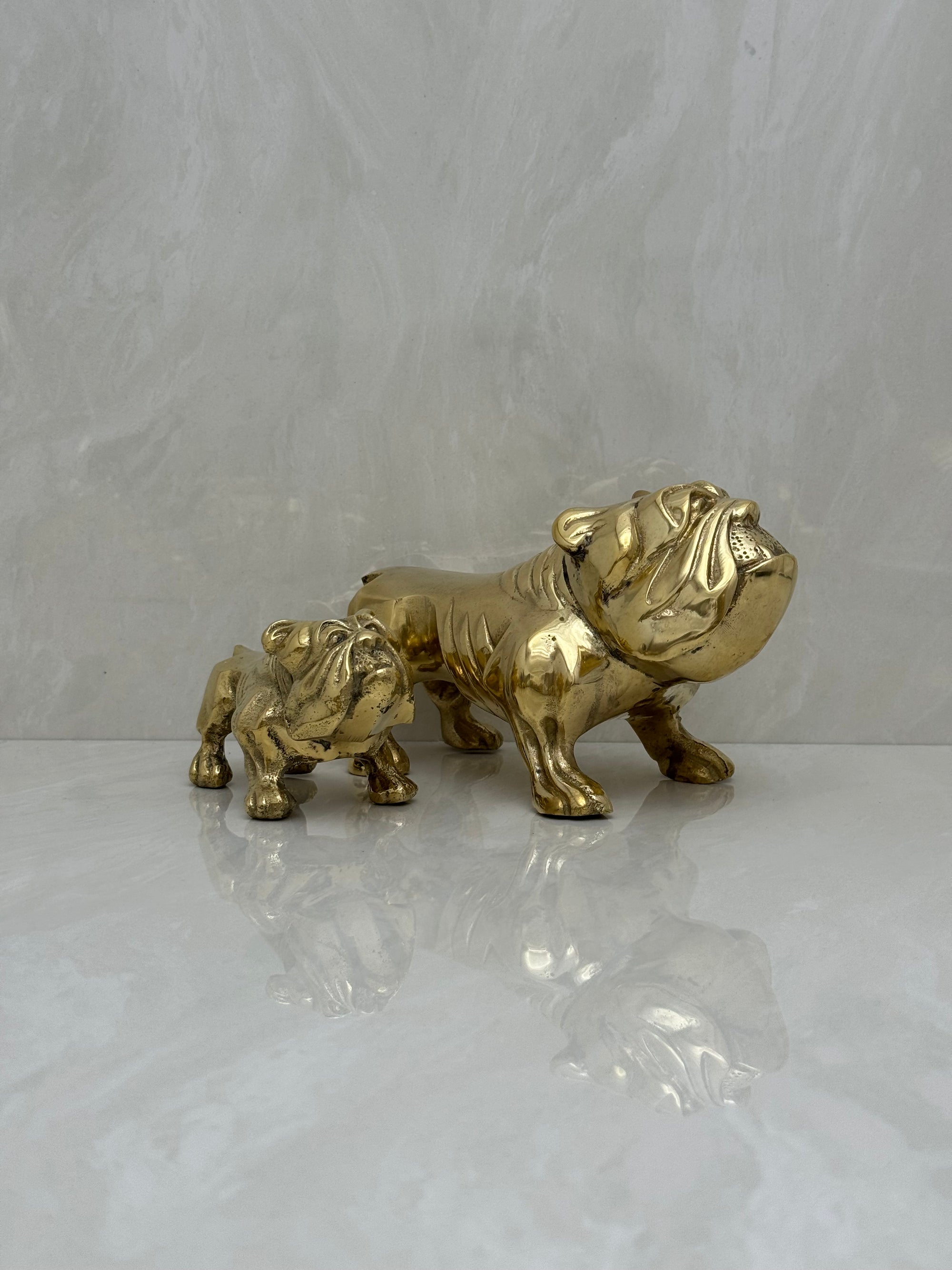 Pair of Vintage Brass Bulldogs - A Tribute to Fatherhood and Friendship