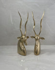 Vintage Brass Antelopes- A  Pair